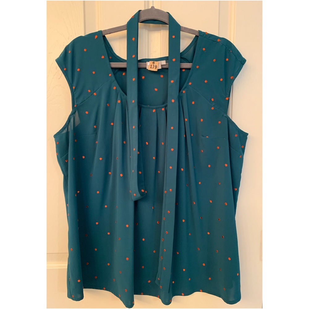 Teal eShakti embroidered blouse